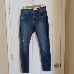 CAbi Women's Blue Curvy Skinny Jeans